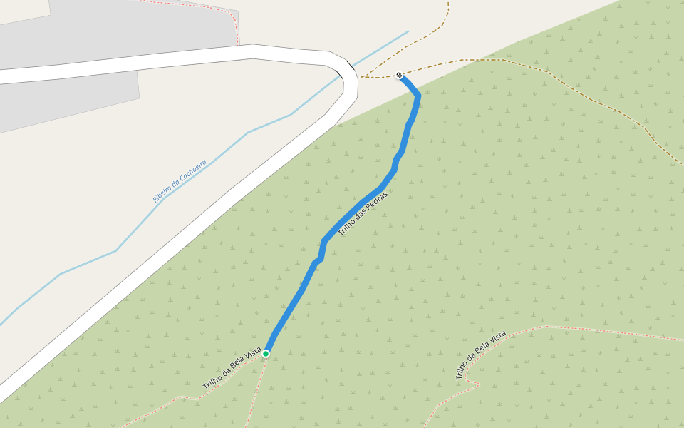 Trilho das Pedras walking route map in Milharado