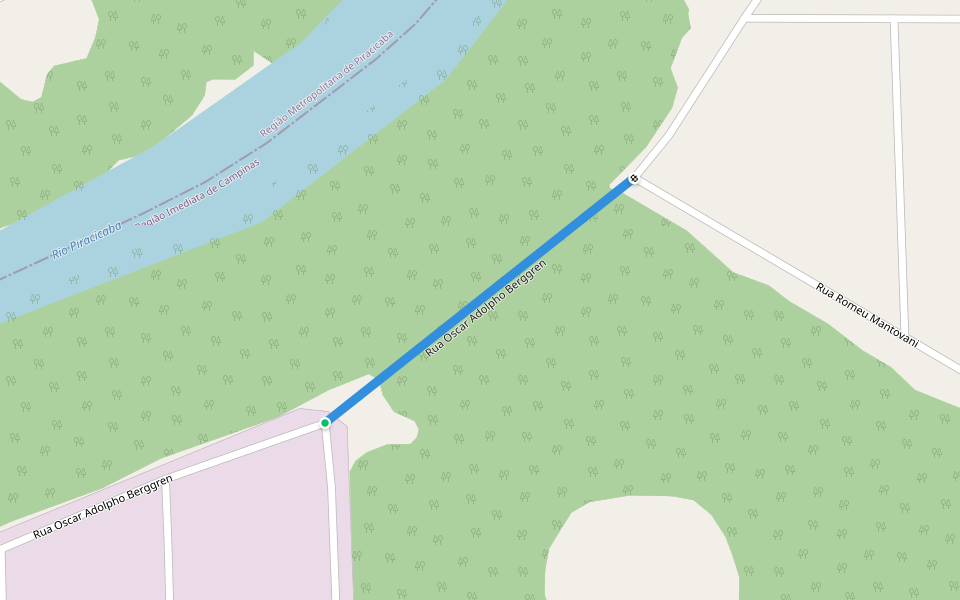 Rua Oscar Adolpho Berggren walking route map in Americana