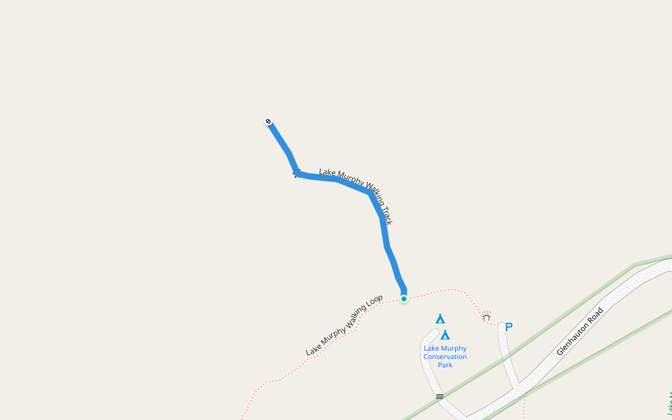 Lake Murphy Walking Track walking route map in Broadmere