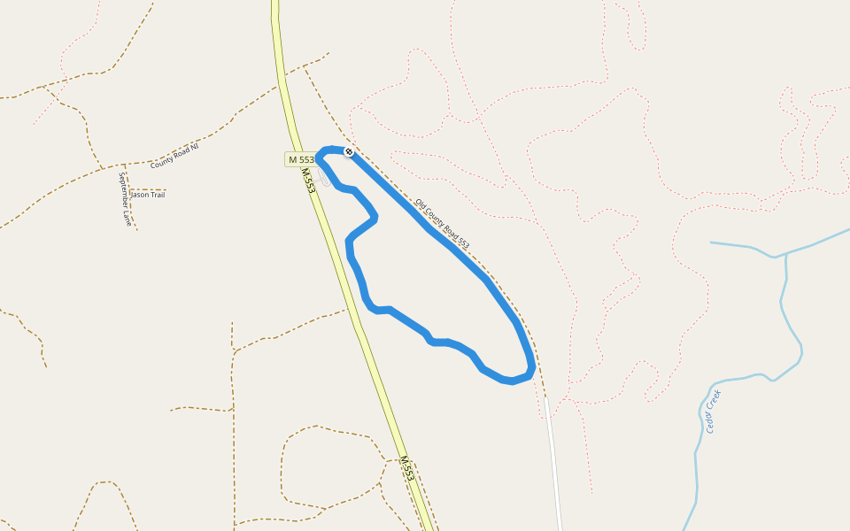 Lighted Loop walking route map in Gwinn
