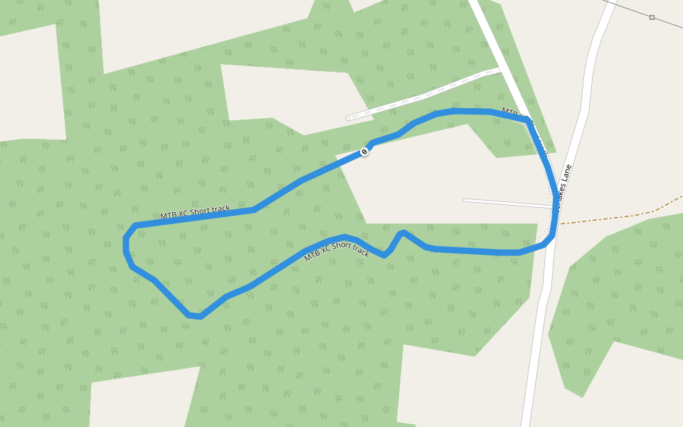 MTB XC Short track walking route map in Clear Brook