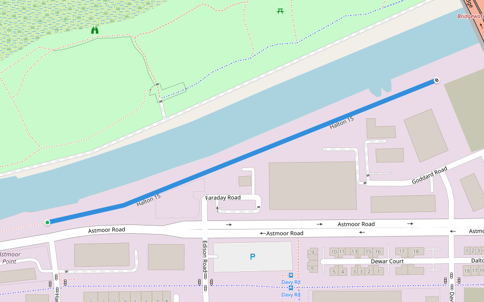 Halton 15 walking route map in Runcorn