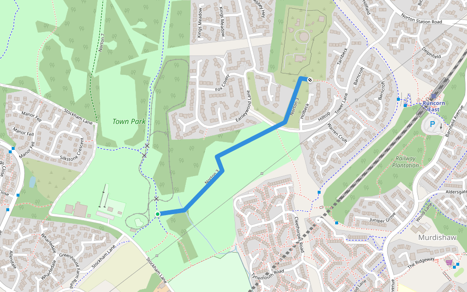 Norton 3 walking route map in Runcorn