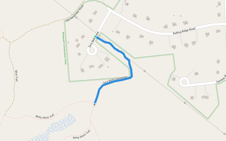 Sara Beth Connector walking route map in Londonderry