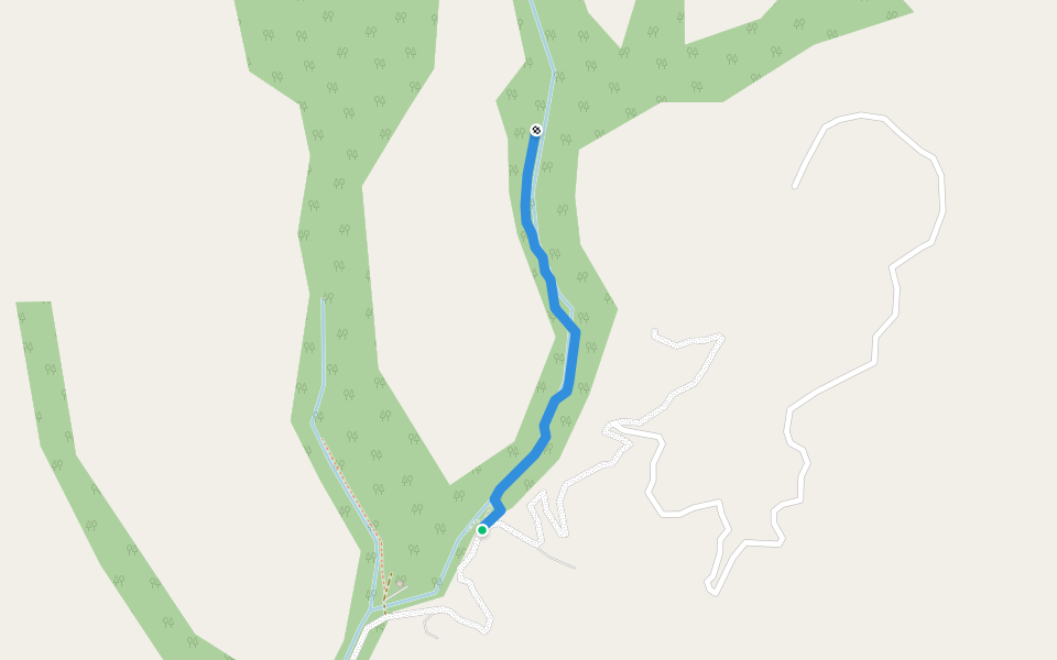 Camino a Quebrada de la Virgen walking route map in Los Perales de Quilpué