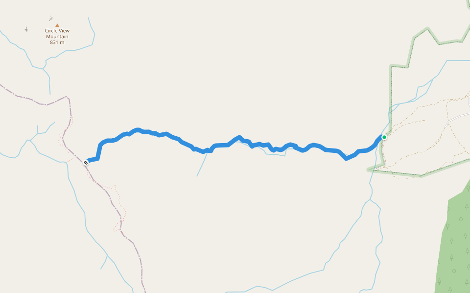 Rollingstone Creek West Branch Track walking route map in Rollingstone