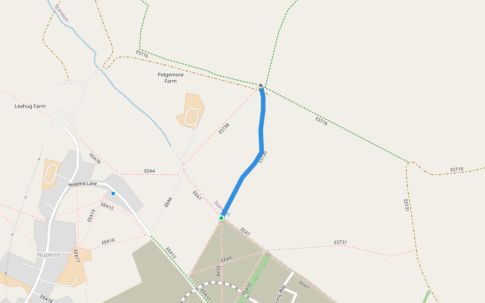 EST30 walking route map in Nupend