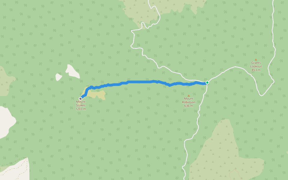 Mt Stokes Track walking route map in Anakoha