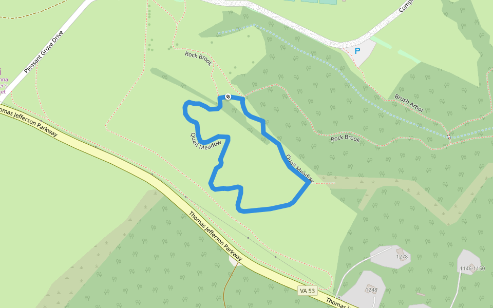 Quail Meadow walking route map in Palmyra