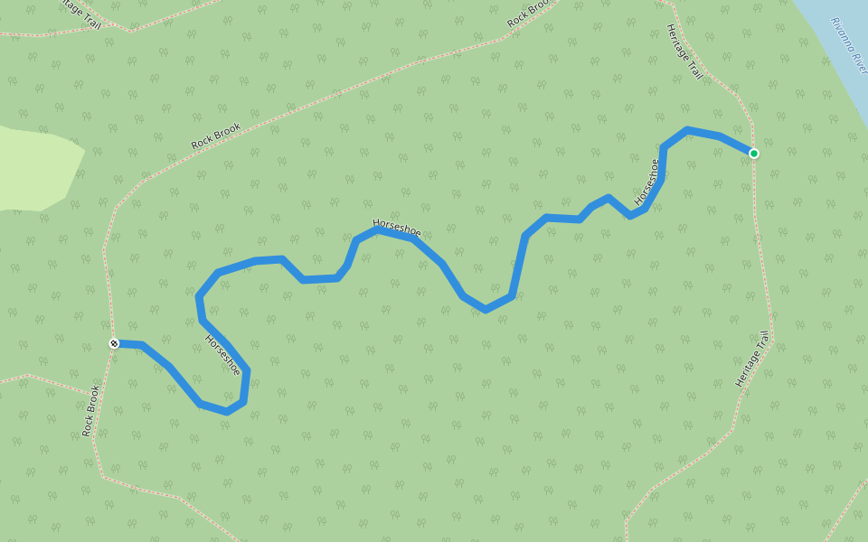 Horseshoe walking route map in Palmyra