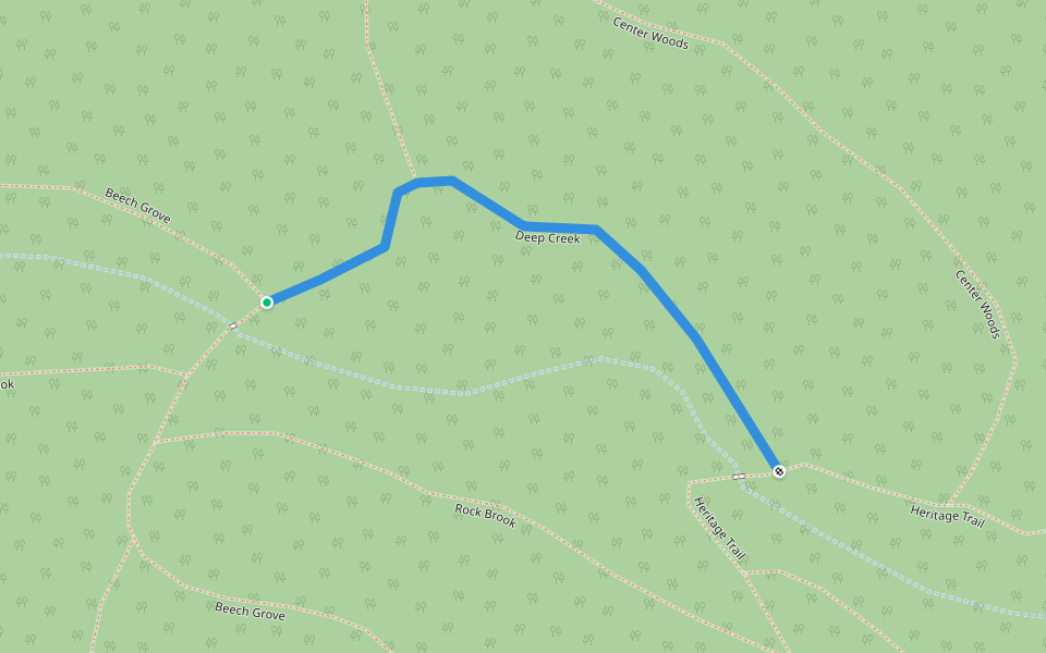 Deep Creek walking route map in Palmyra