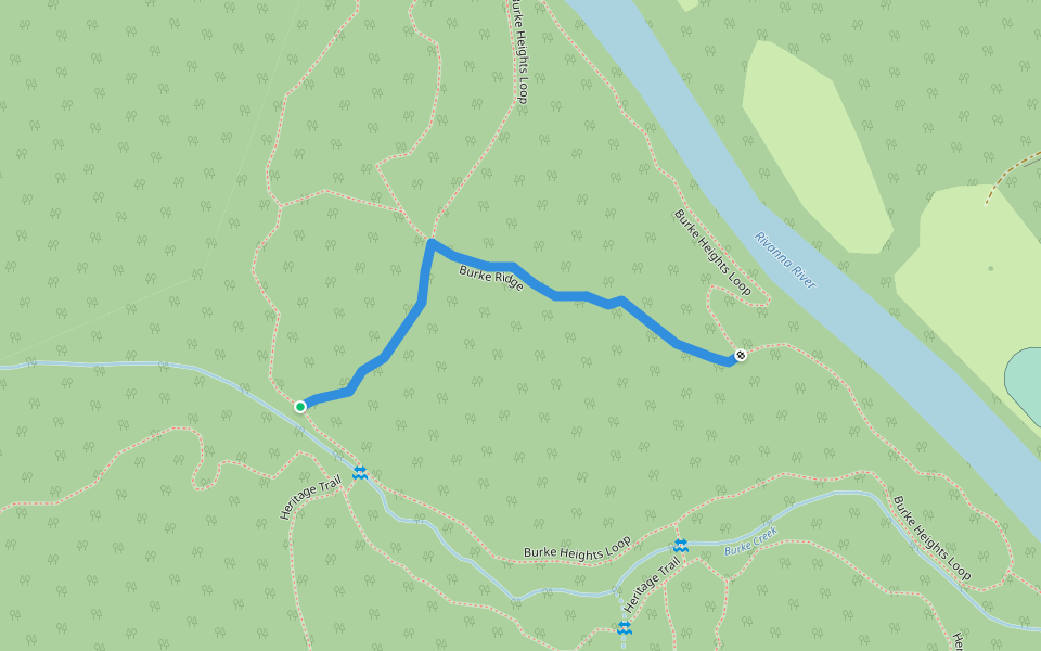 Burke Ridge walking route map in Palmyra