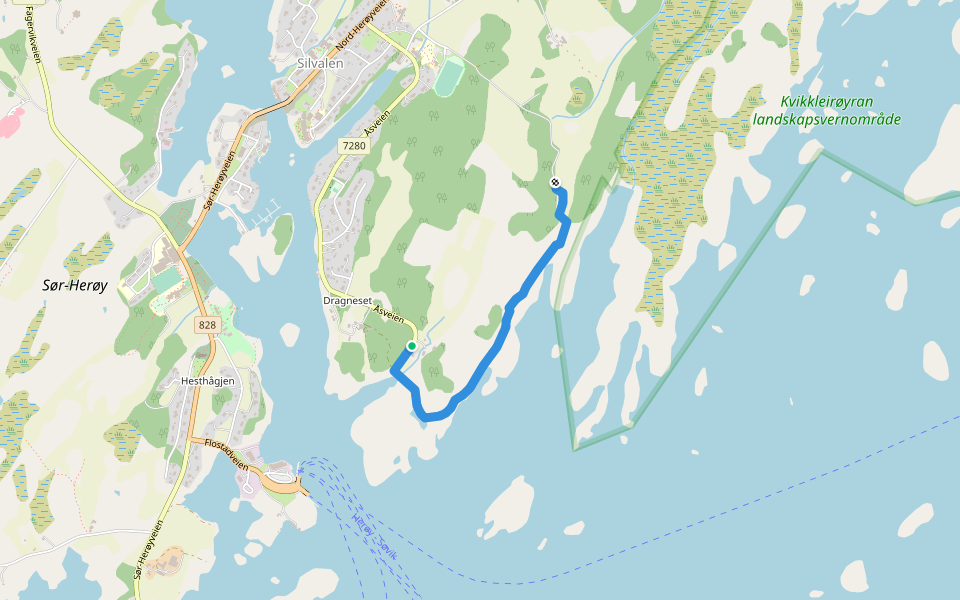 Tursti walking route map in Silvalen