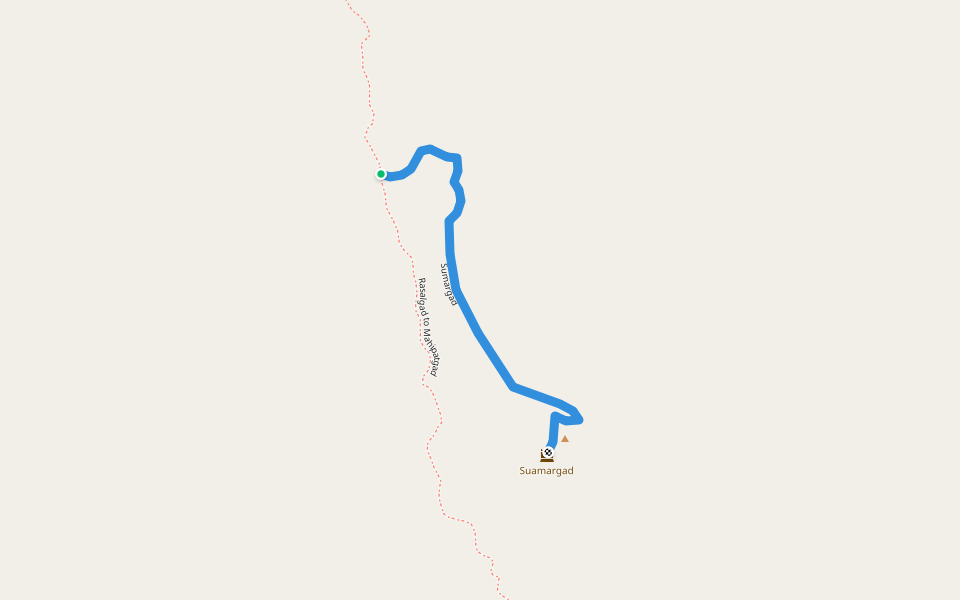 Sumargad walking route map in Mandave