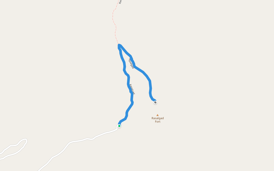 Rasalgad walking route map in Ghera-rasalgad