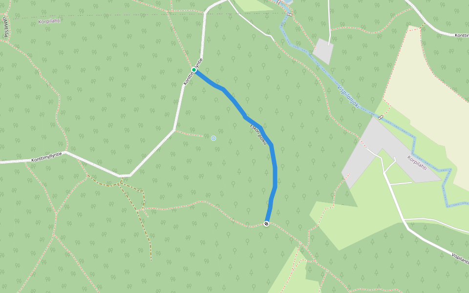 Eskon polku walking route map in Jyväskylä