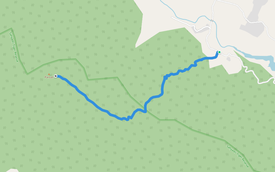 Parvat walking route map in Uchat