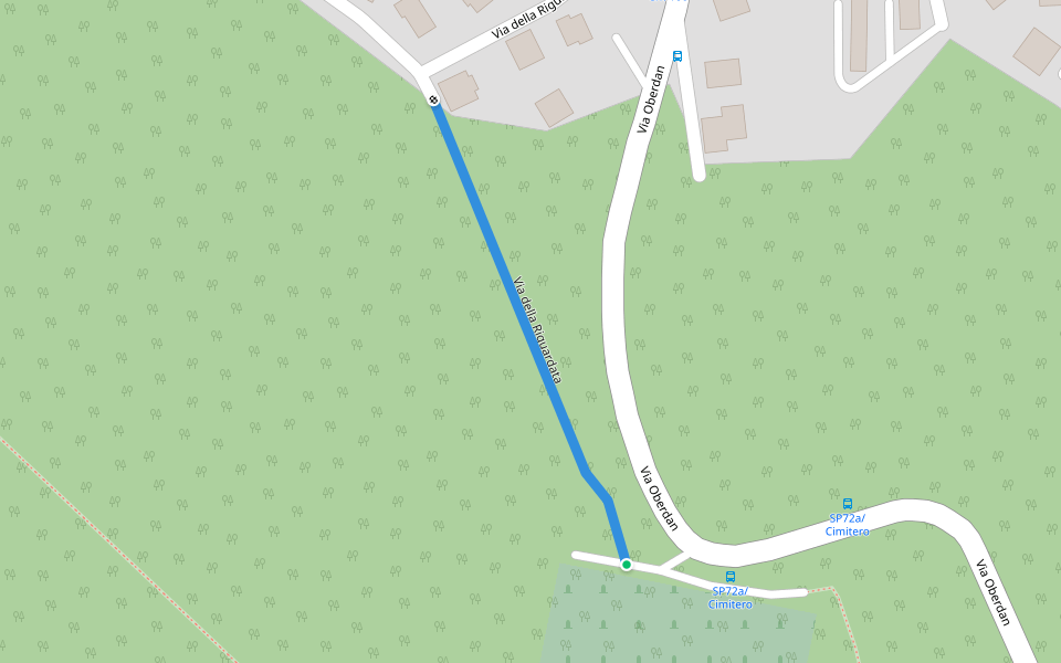 Via della Riguardata walking route map in Monte Compatri