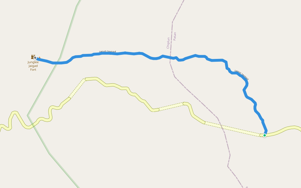 Jangli Jaygad walking route map in Nawaja