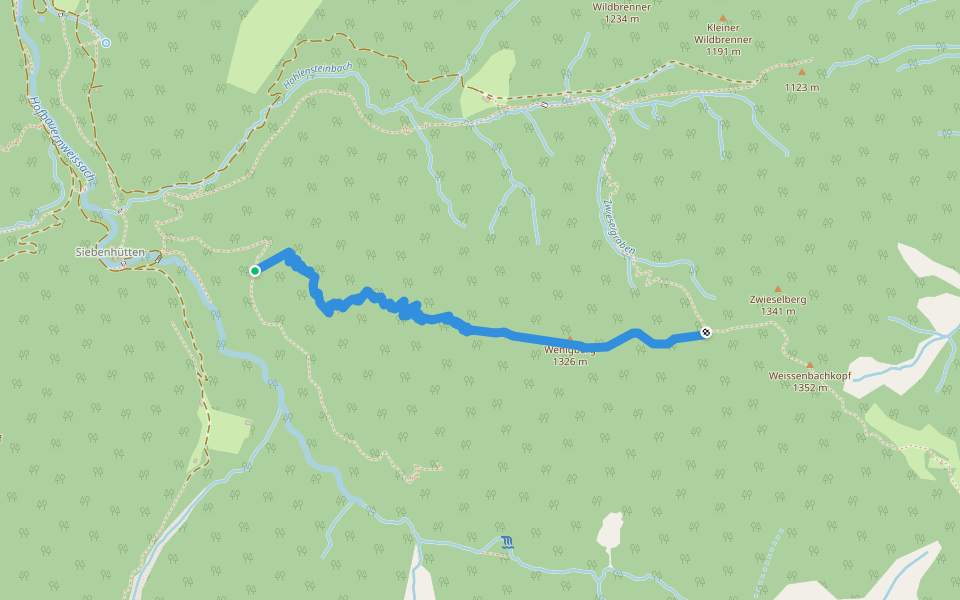 Schutzwald-Sanierungssteig walking route map in Kreuth