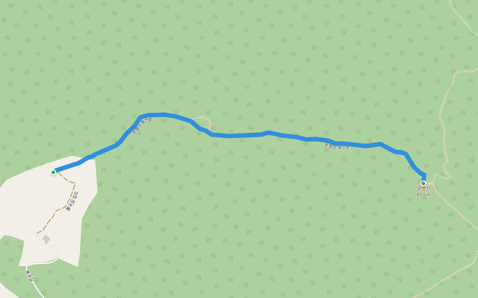 문형산 등산로 walking route map in Bonghwa-gun