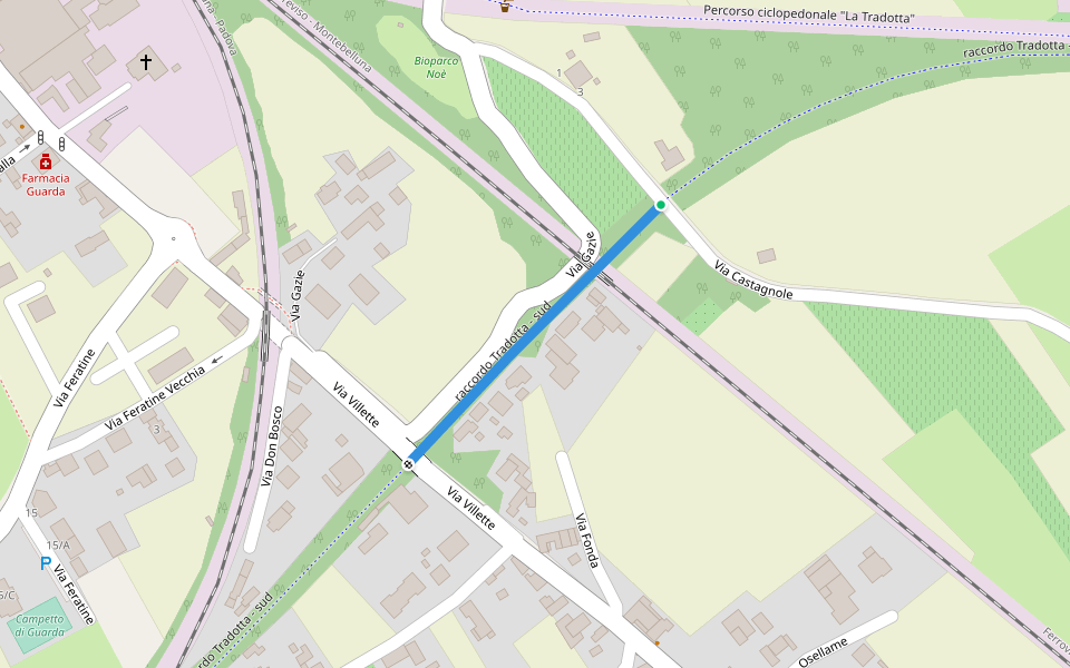 Tradotta walking route map in Montebelluna