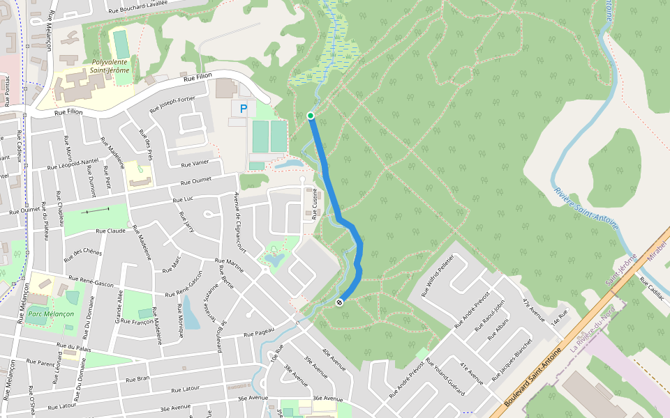 leo walking route map in Saint-Jérôme