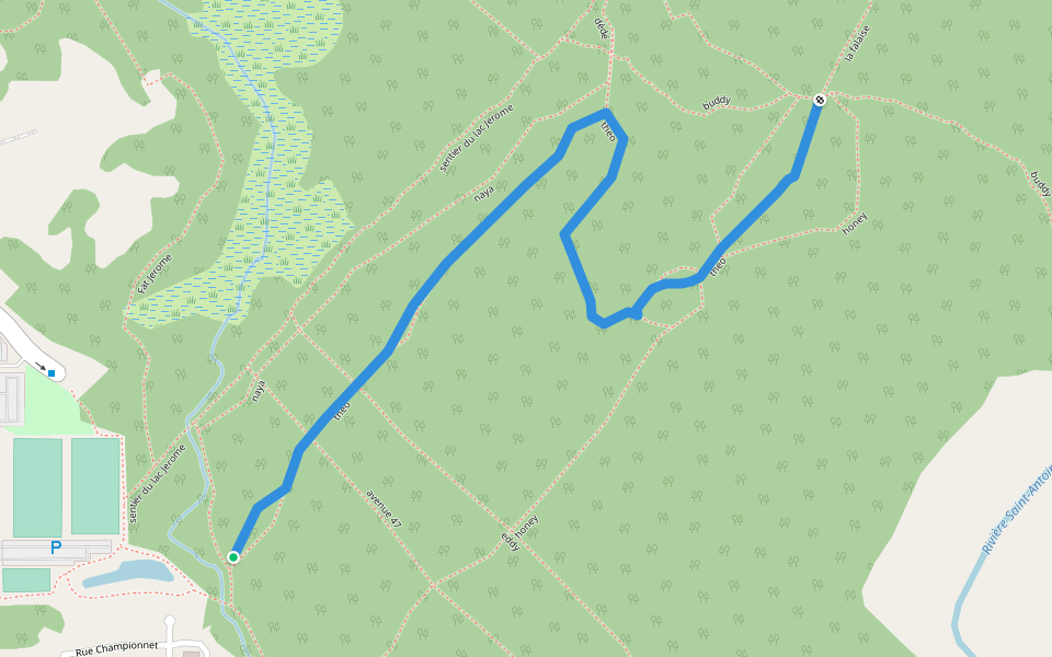 theo walking route map in Saint-Jérôme