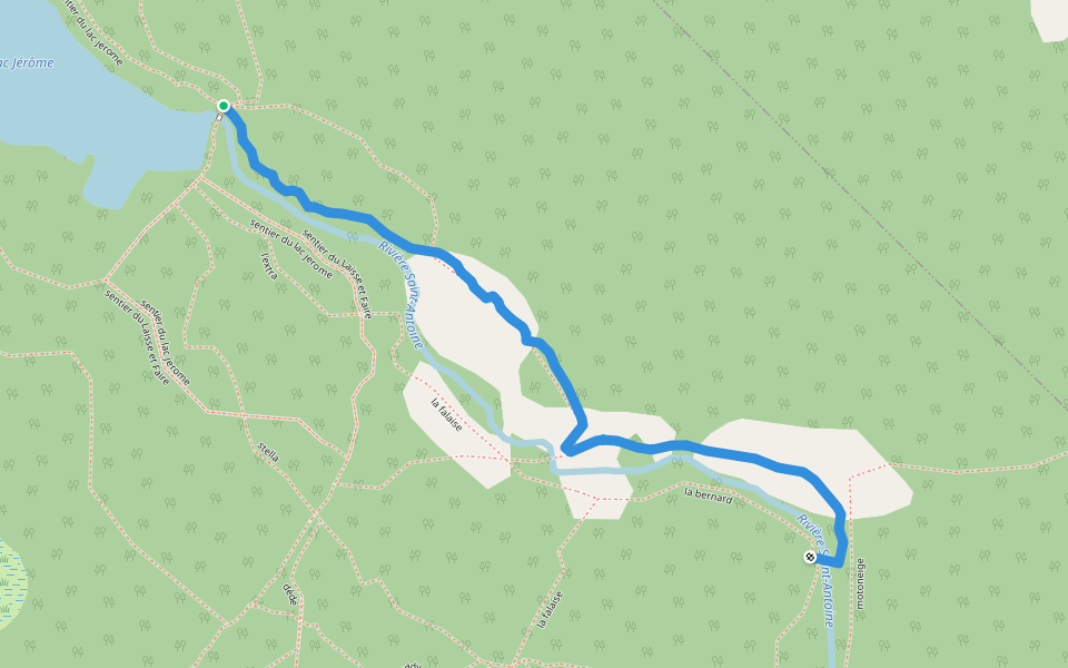 vtt walking route map in Saint-Jérôme
