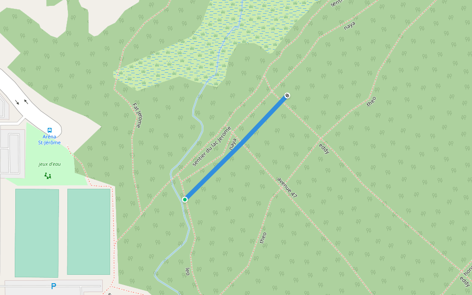 sherpa walking route map in Saint-Jérôme