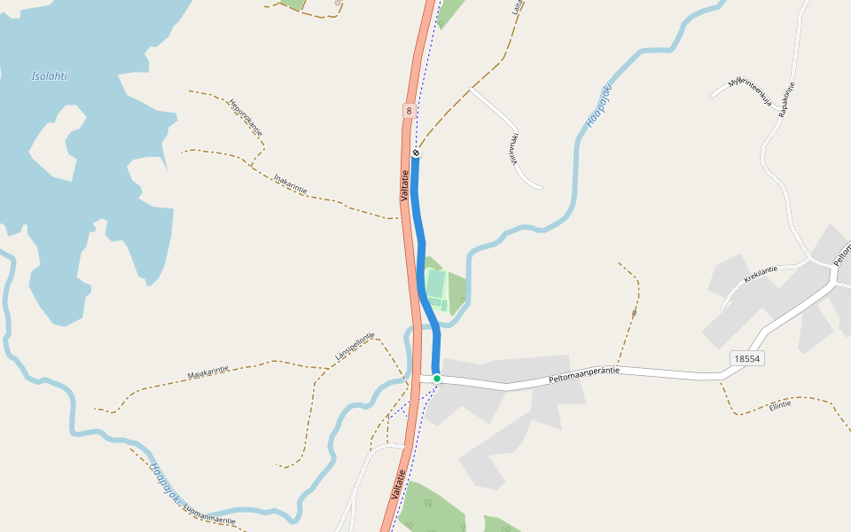 Laitalantie walking route map in Haapajoki