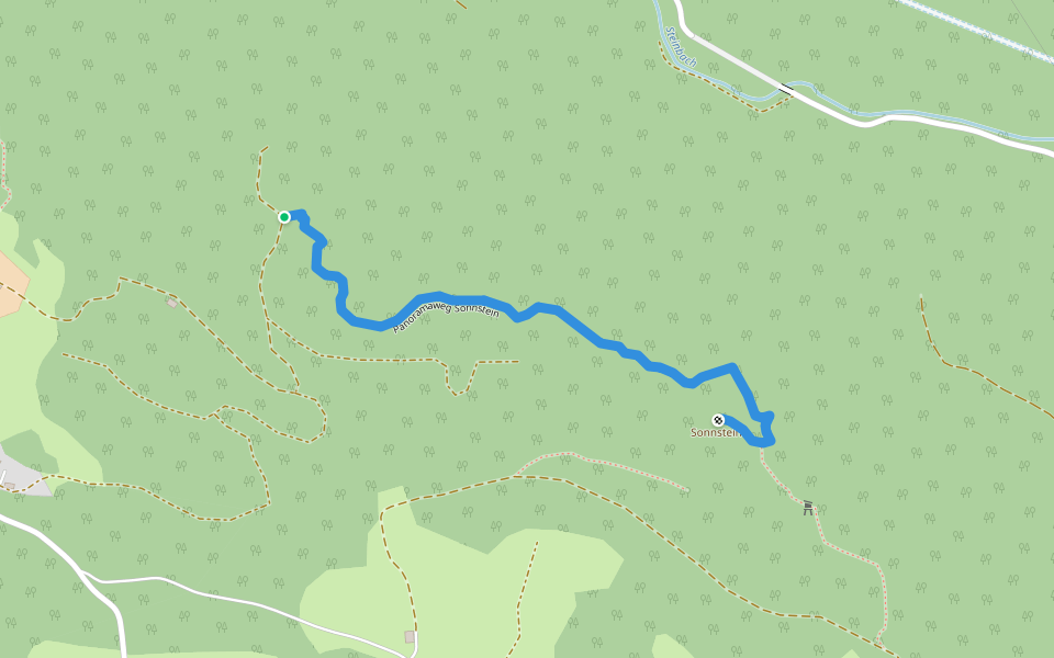 Panoramaweg Sonnstein walking route map in Kanlehen