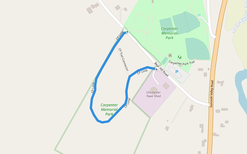 CP Loop walking route map in Chichester