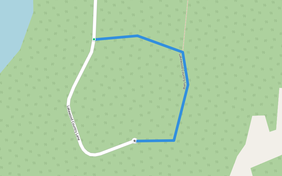 Lakewood Country Lane walking route map in Lion's Head