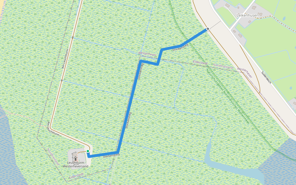 Stockenstieg walking route map in Tating