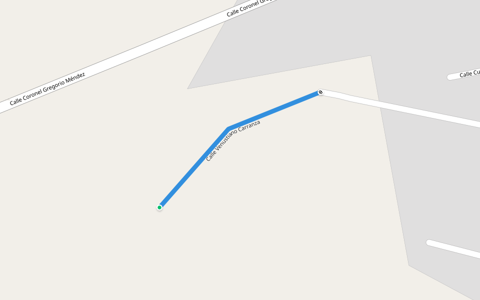 Calle Venustiano Carranza walking route map in Ignacio Gutiérrez Gómez