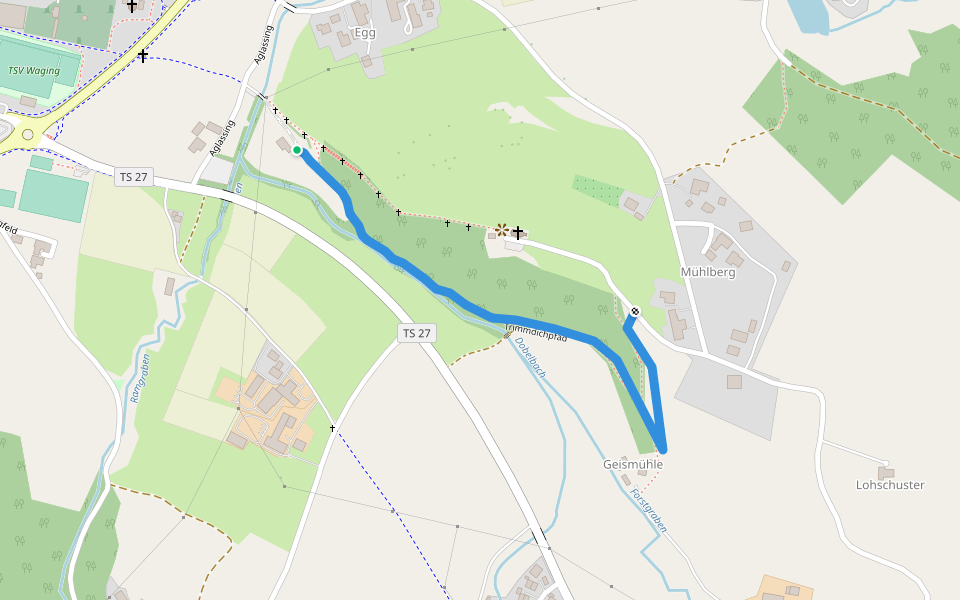 Trimmdichpfad walking route map in Waging am See