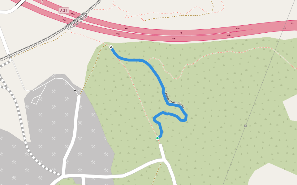 Trilho Meia Jiboia walking route map in Venda do Pinheiro