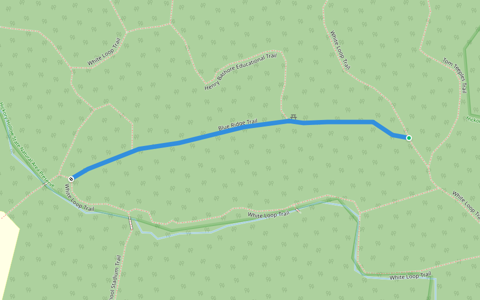 Blue Ridge Trail walking route map in Lancaster