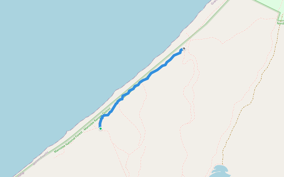 Nordhouse Wilderness To Lmra walking route map in Free Soil
