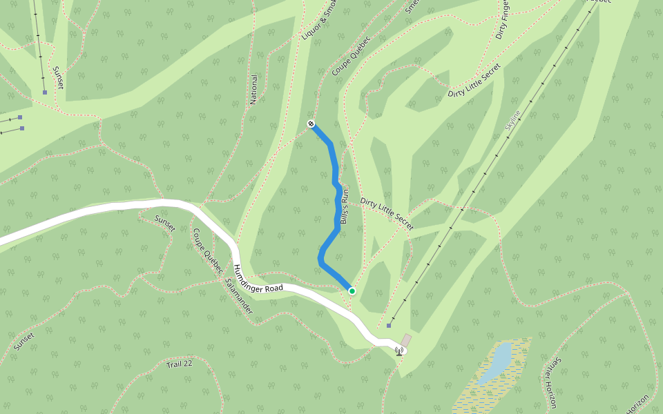 Bills's Run walking route map in Chelsea