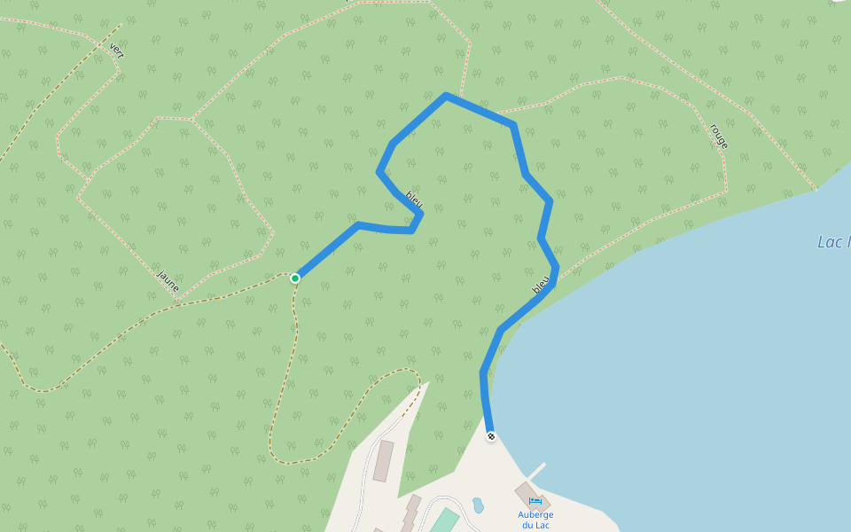 bleu walking route map in Saint-Hippolyte