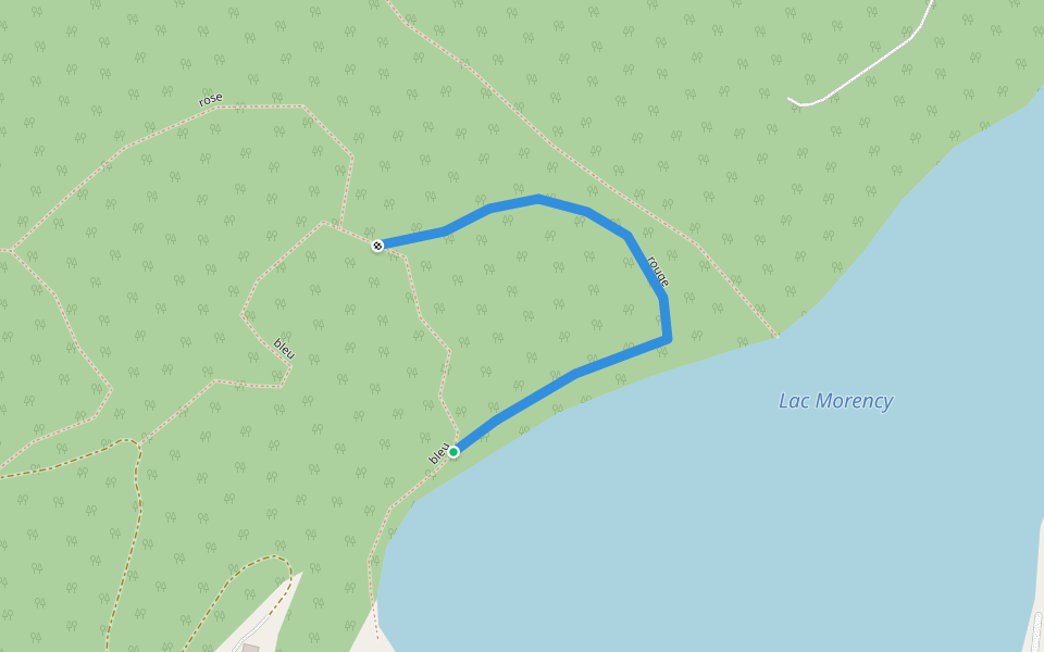 rouge walking route map in Saint-Hippolyte