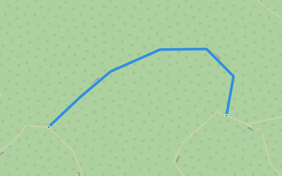 rose walking route map in Saint-Hippolyte