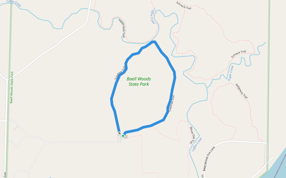 Tuliptree Trail walking route map in Mount Carmel
