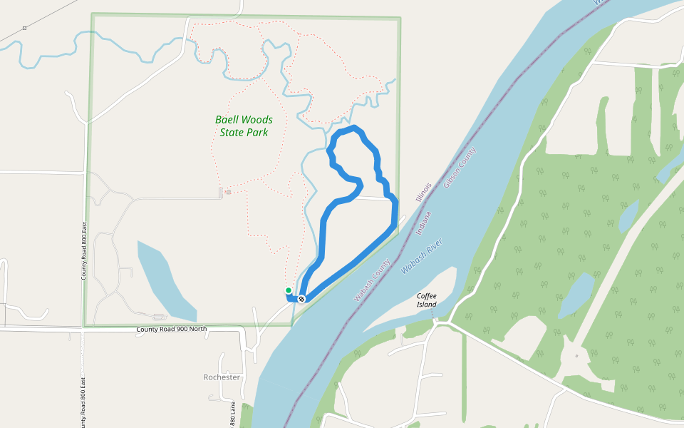 Ridgeway Trail walking route map in Mount Carmel