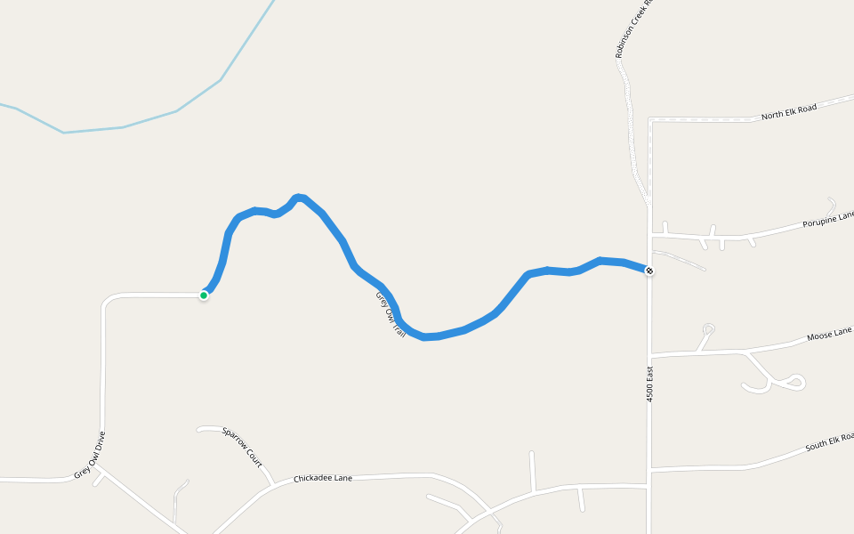 Grey Owl Trail walking route map in Ashton