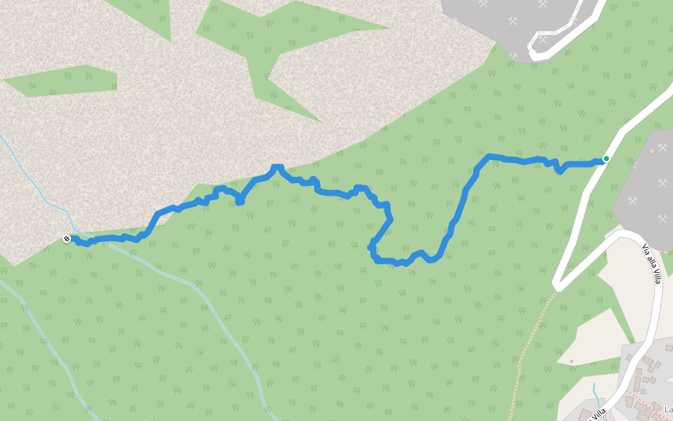 Avvicinamento Via La Storia Infinita - Cammino del Sole walking route map in Oira