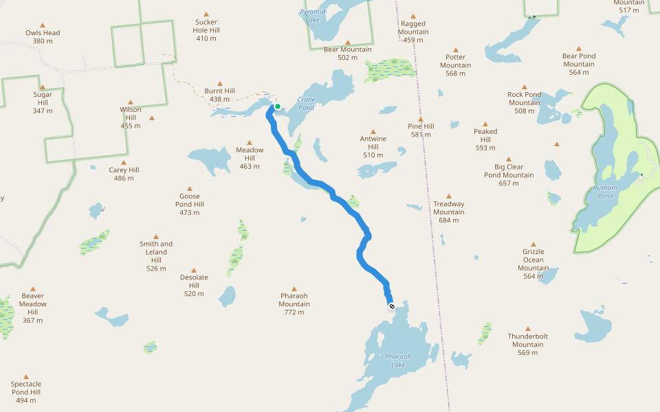 Long Swing Trail walking route map in Paradox