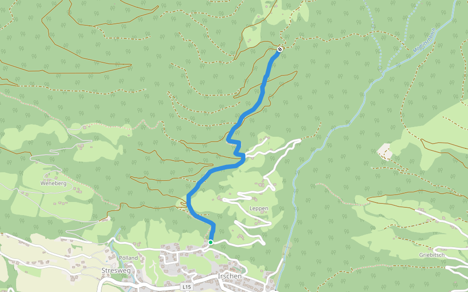 J 27 walking route map in Pölland